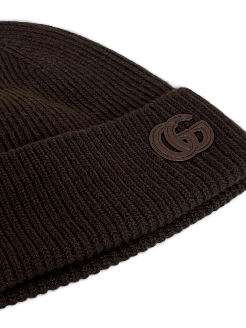 logo-plaque ribbed beanie - 2