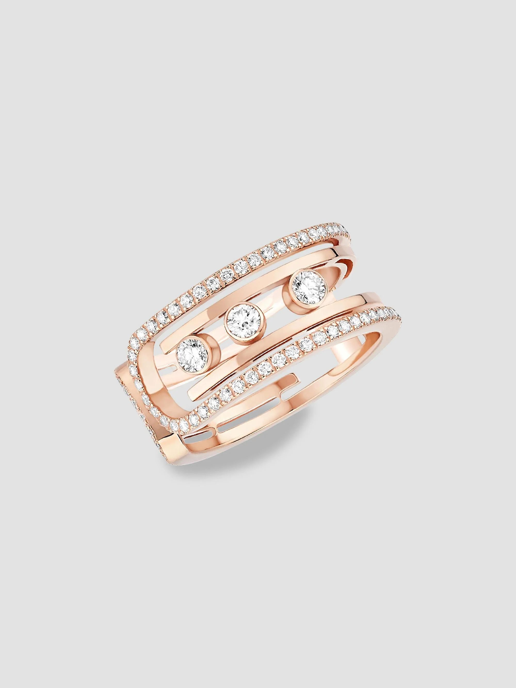 Women's Move 10th 18K Rose Gold & Diamond Ring - Pink Gold - 1