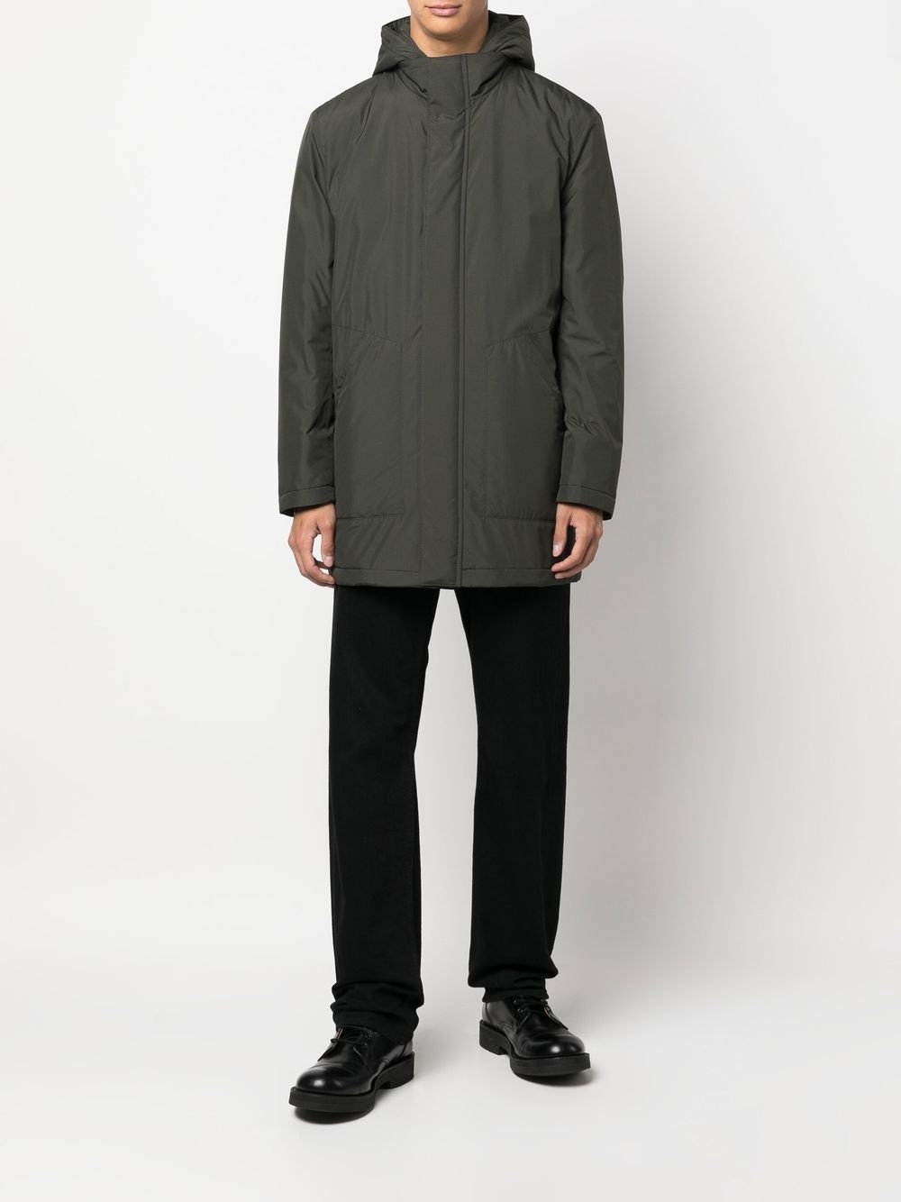 zip-fasten hooded coat - 2