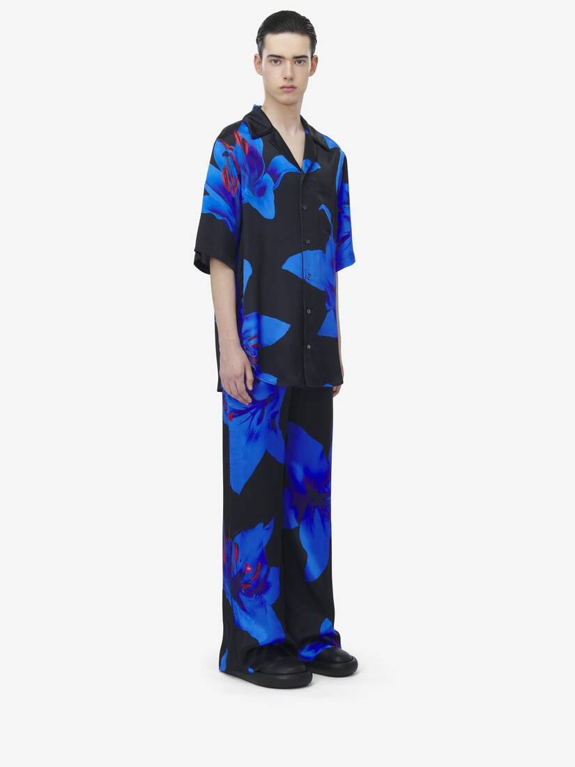 Blue Lily Hawaiian Shirt - 1