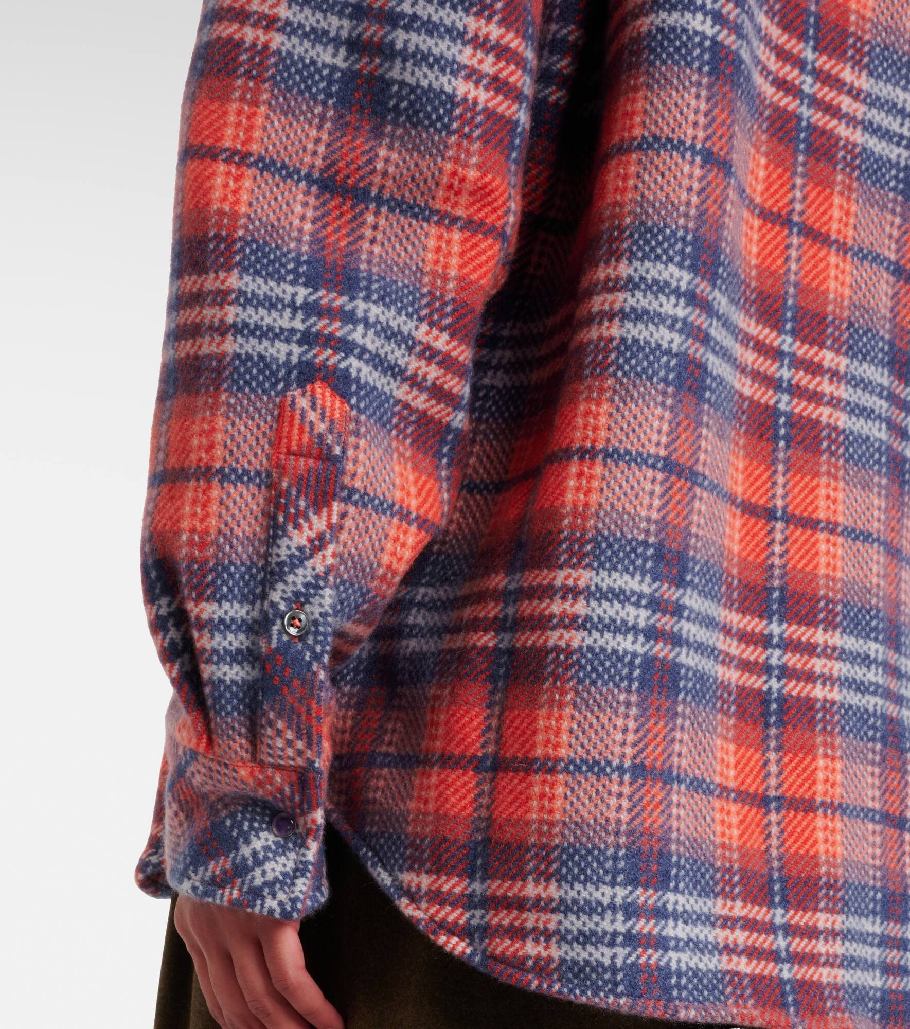 Americana plaid cashmere shirt - 5