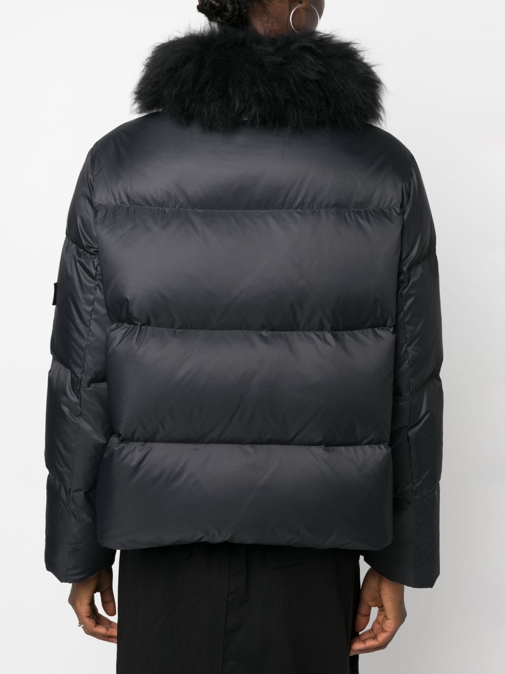 detachable-hood zipped puffer jacket - 6