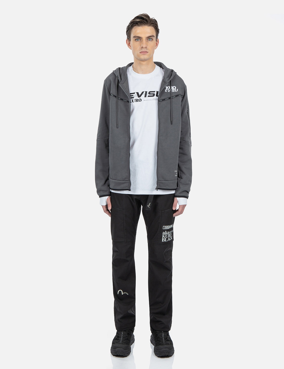 Contrast Taping Reversible Zip  Hoodie - 6