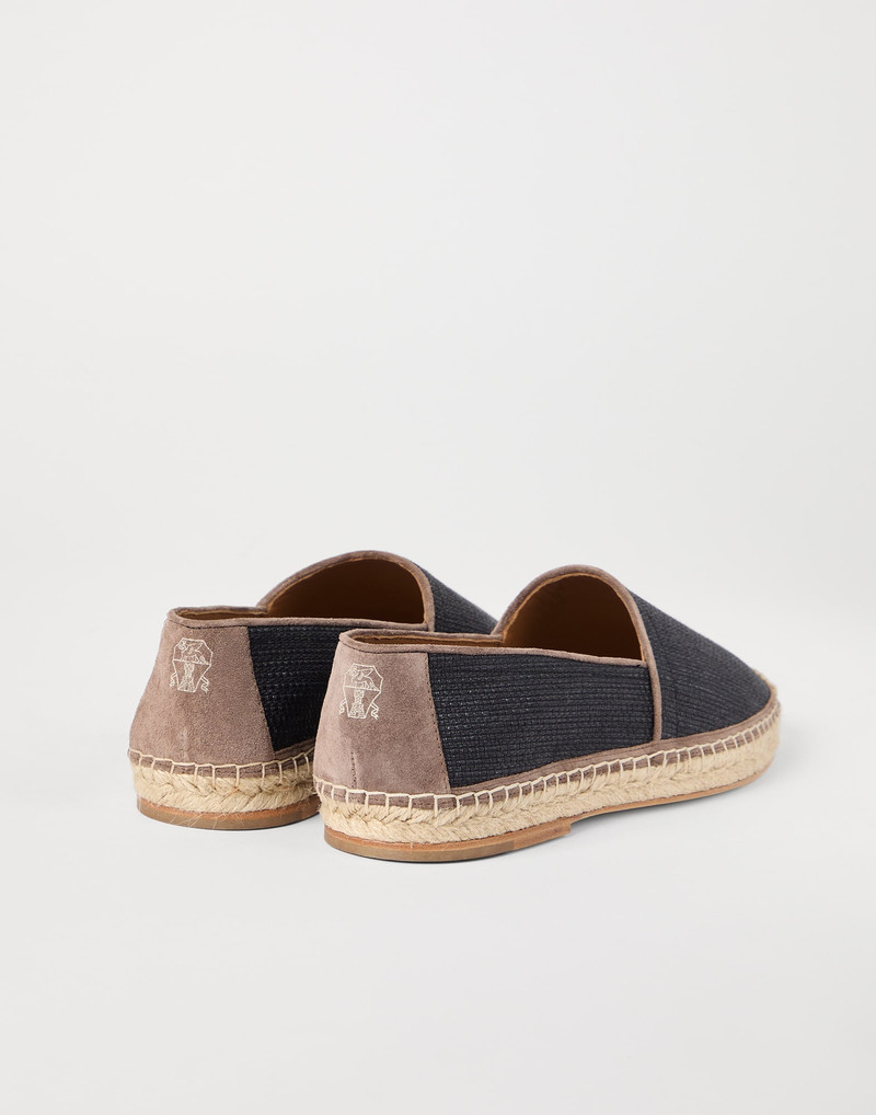 Brunello Cucinelli Techno raffia espadrilles with piping outlook