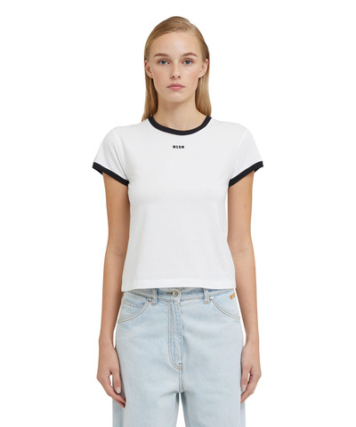 MSGM T-Shirt with contrasting edges and logo outlook