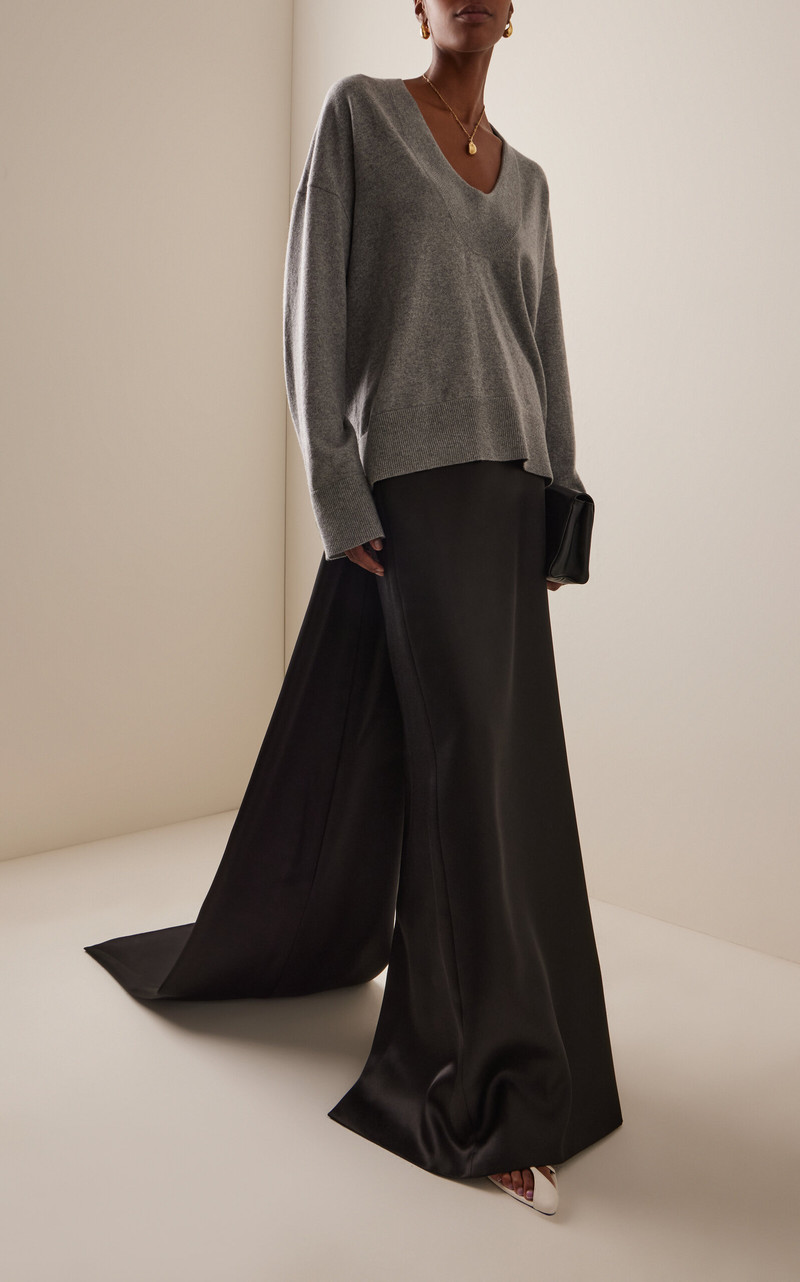 BRANDON MAXWELL The Rivers Cashmere Sweater grey outlook