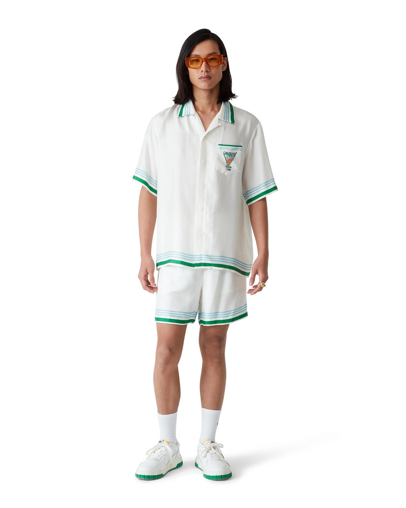 CASABLANCA Metaphysical Tennis Icon Silk Shirt | Casablanca Paris outlook
