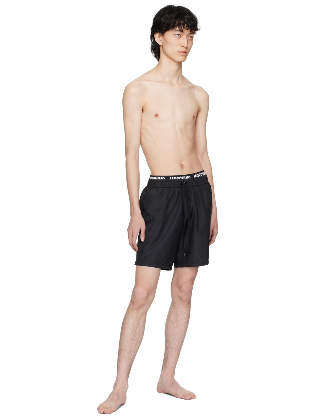 Black Bonded Swim Shorts - 4