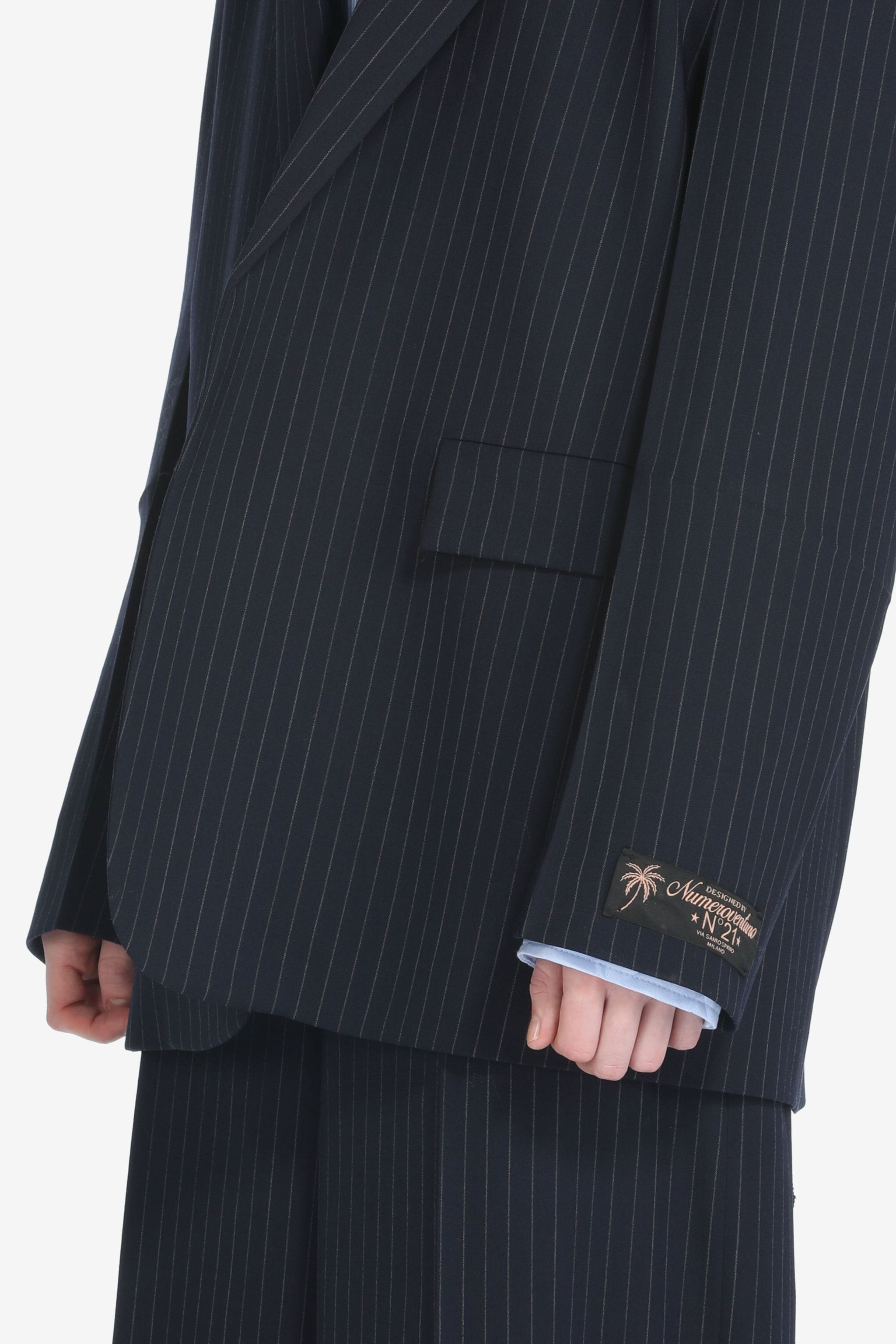 PINSTRIPE SINGLE-BREASTED BLAZER - 5