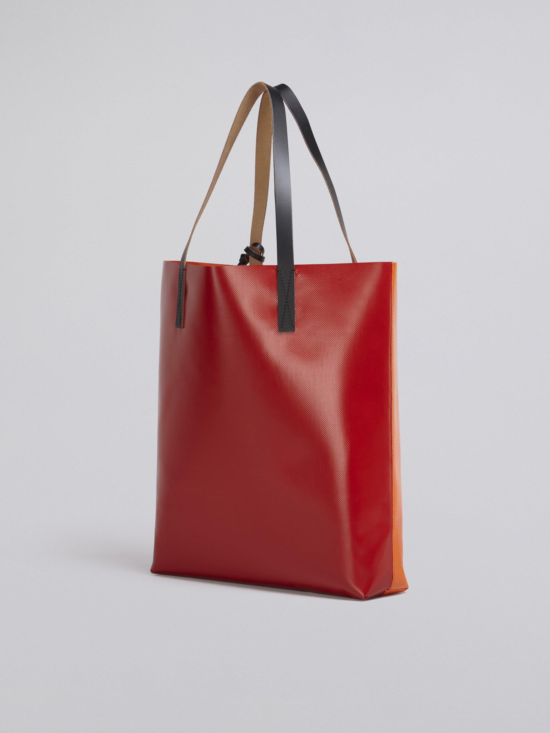 RED AND ORANGE TRIBECA SHOPPING BAG WITH MARNI LOGO - 2