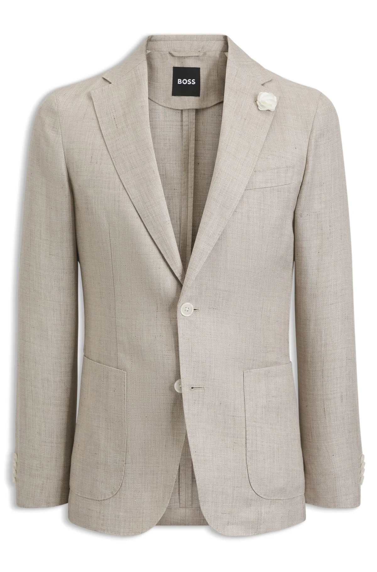 SLIM-FIT JACKET IN A LINEN BLEND - 1