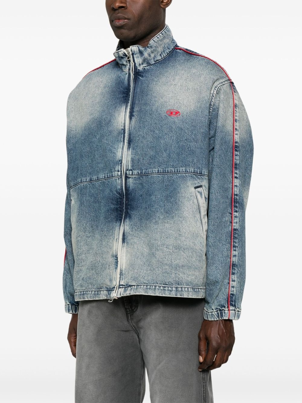 washed-denim jacket - 3