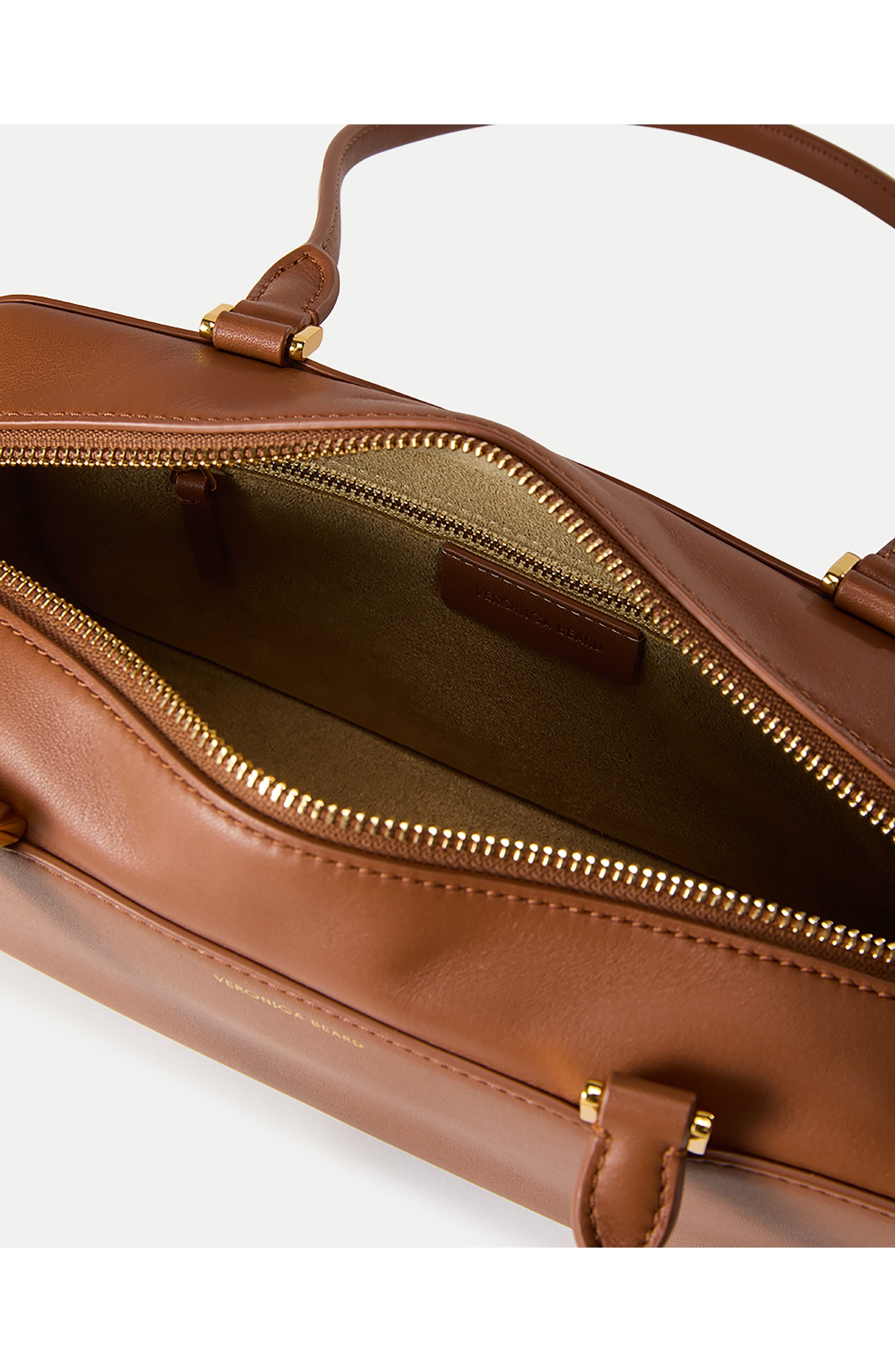 Veronica Beard Boxy Leather Shoulder Bag in Hazelwood at Nordstrom - 4