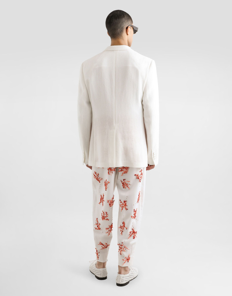 Long-sleeved linen shirt with cardigan buttoning 3