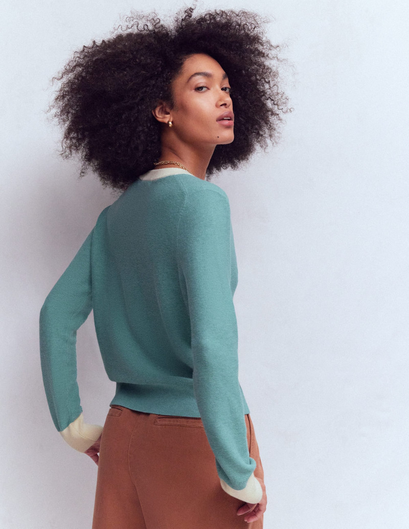 Grace Colour Block Cardigan-Cloudy Jane Blue 4