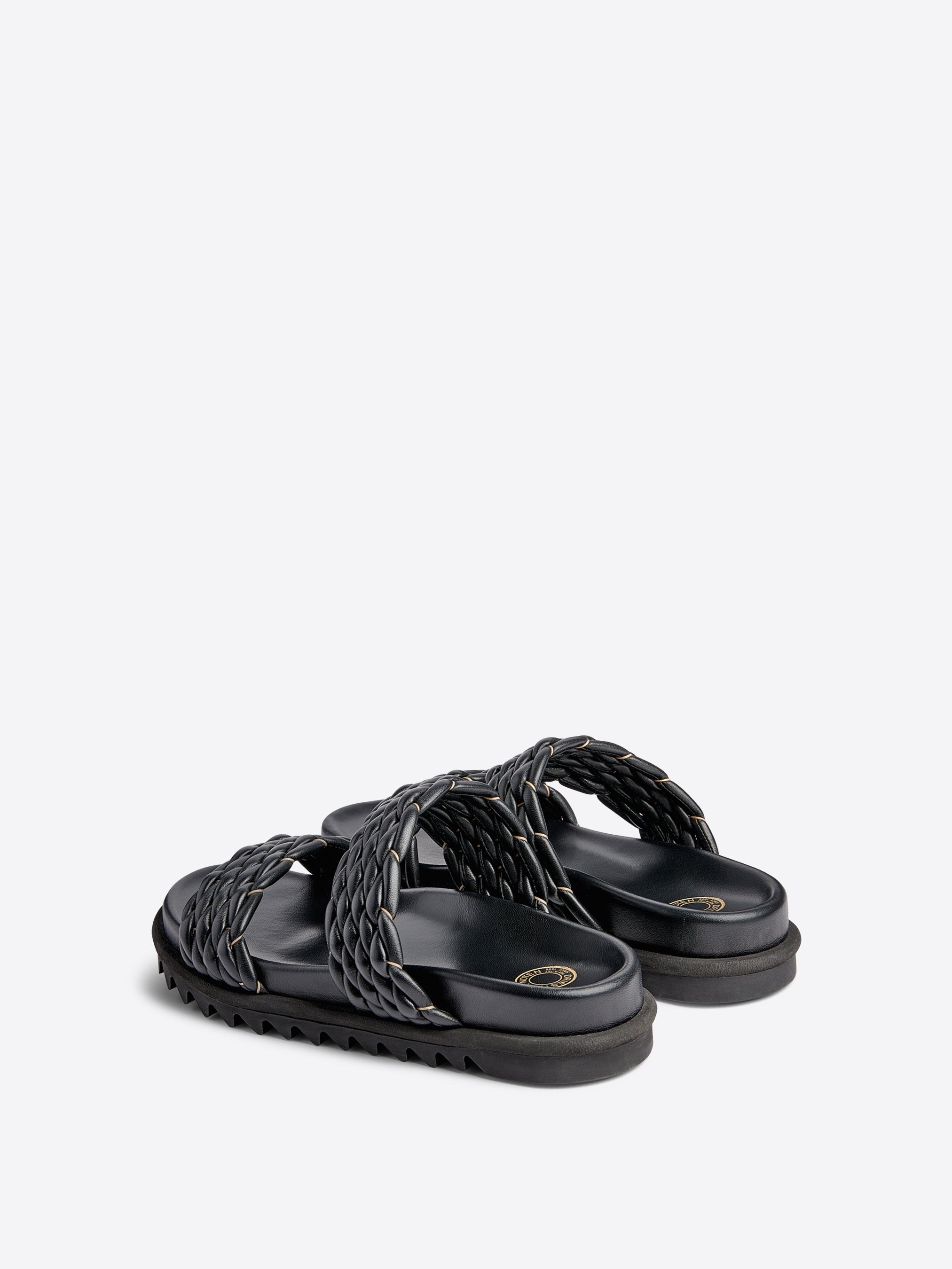 BRAIDED LEATHER SANDALS - 4