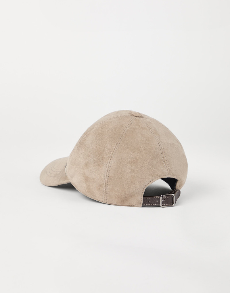 Brunello Cucinelli Suede baseball cap with shiny band outlook