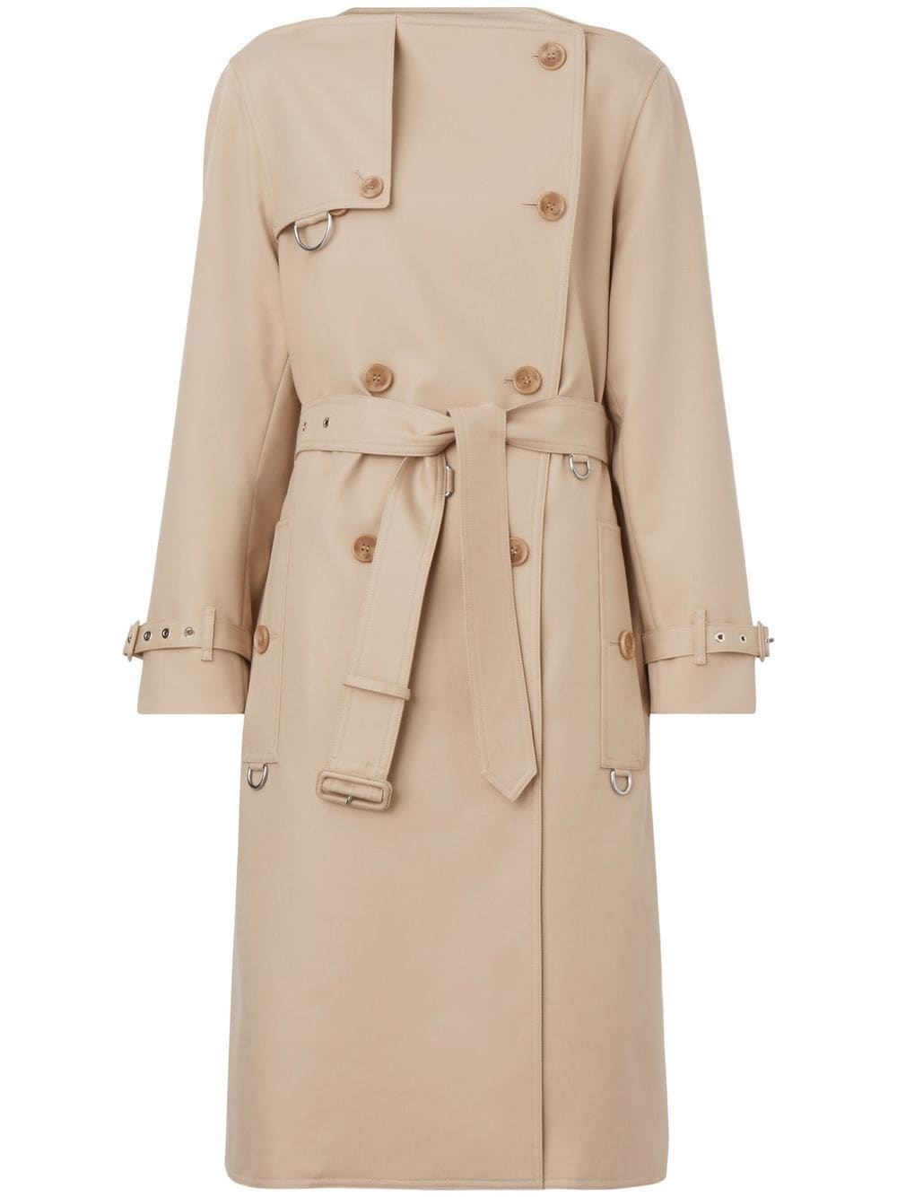 double-breasted trench coat - 1