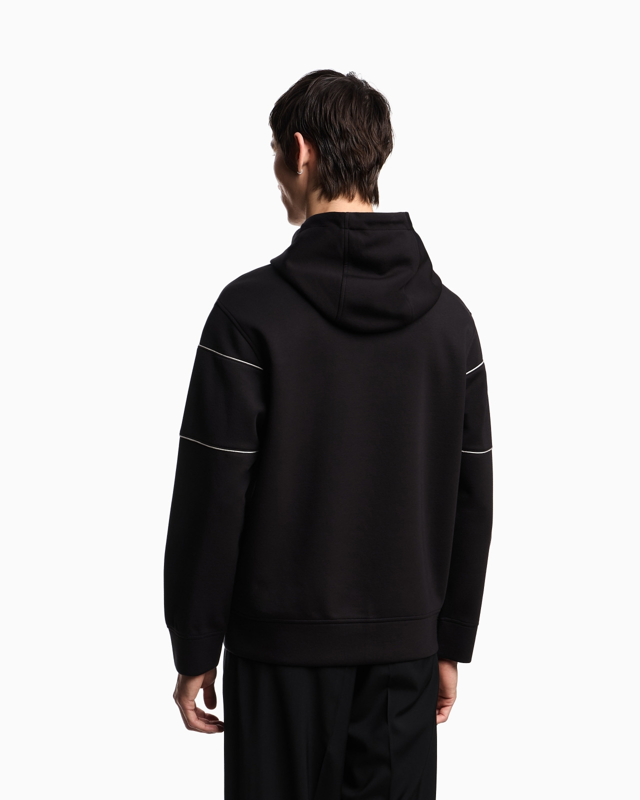 DOUBLE-JERSEY HOODED SWEATSHIRT WITH 3D-EFFECT LOGO - 3
