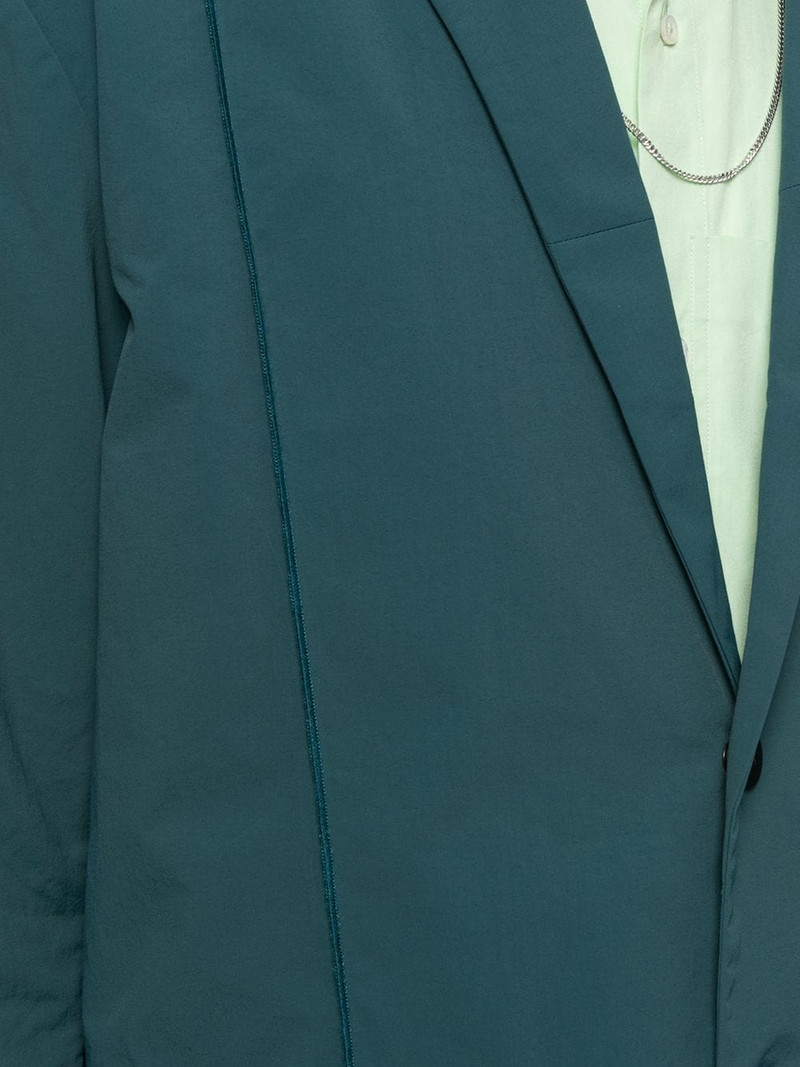 Rhombus single-breasted badge blazer 5