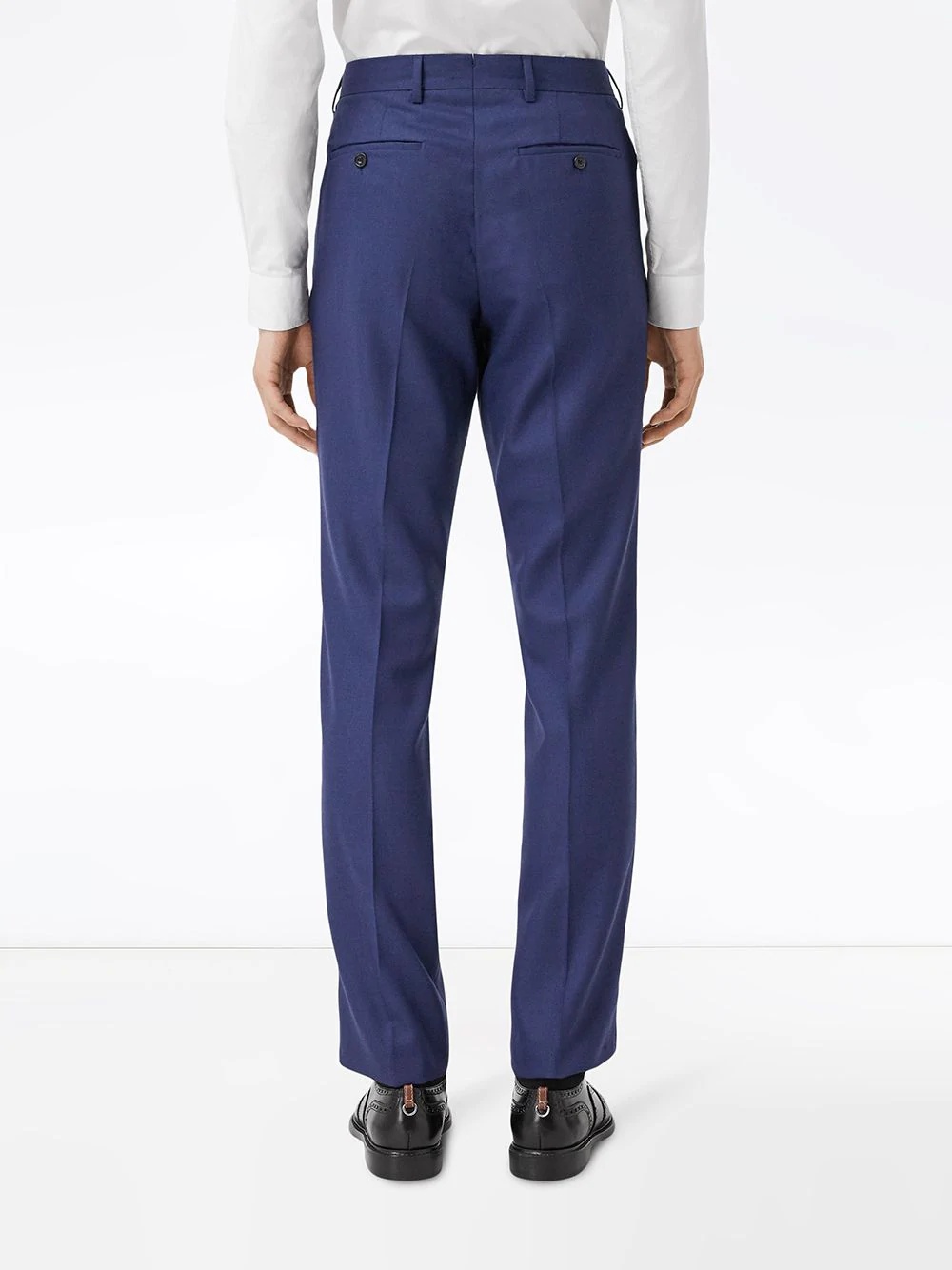 straight-leg birdseye tailored trousers - 4