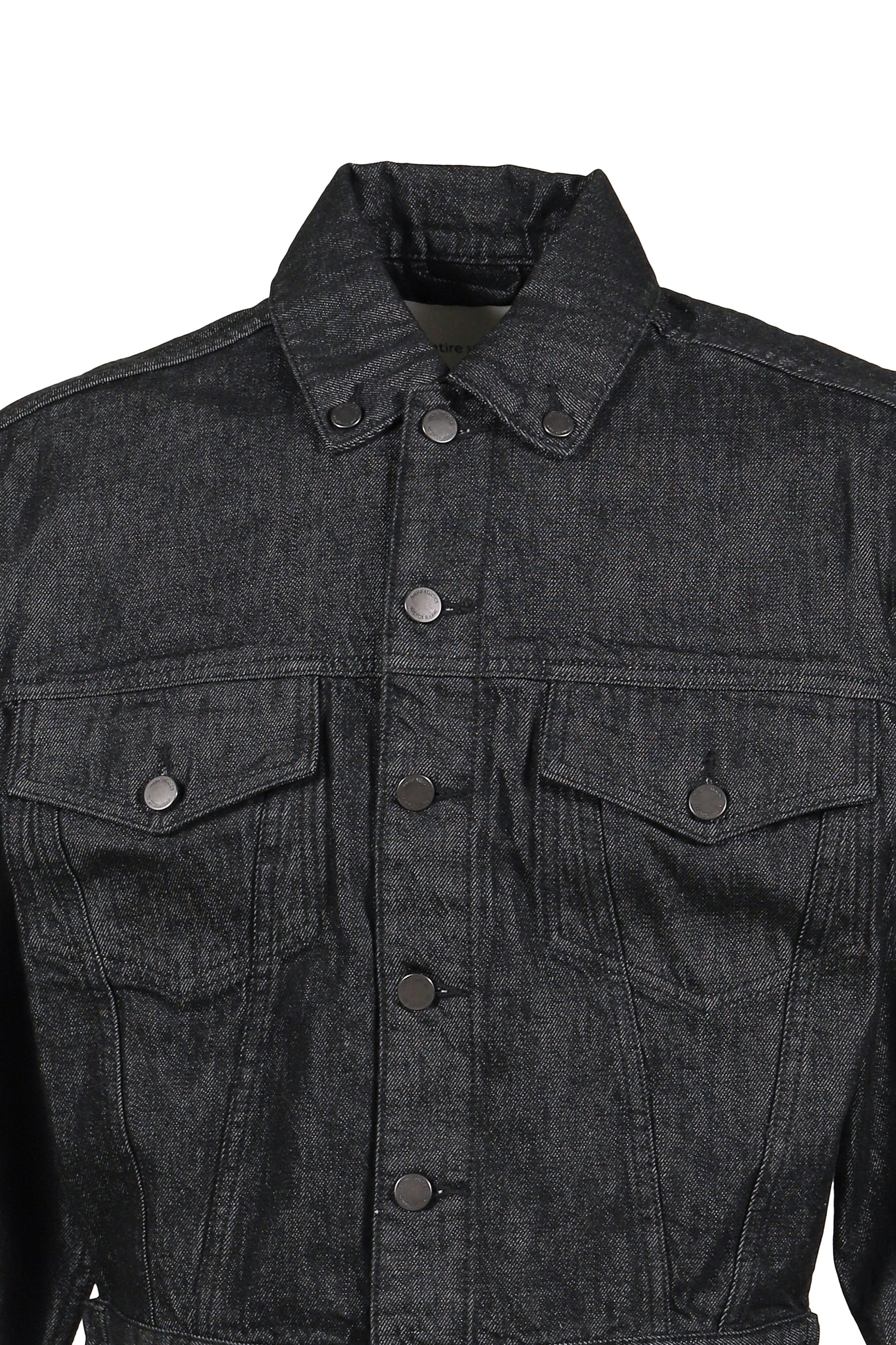 SHRUNKEN DENIM JACKET / RAW BLK - 4