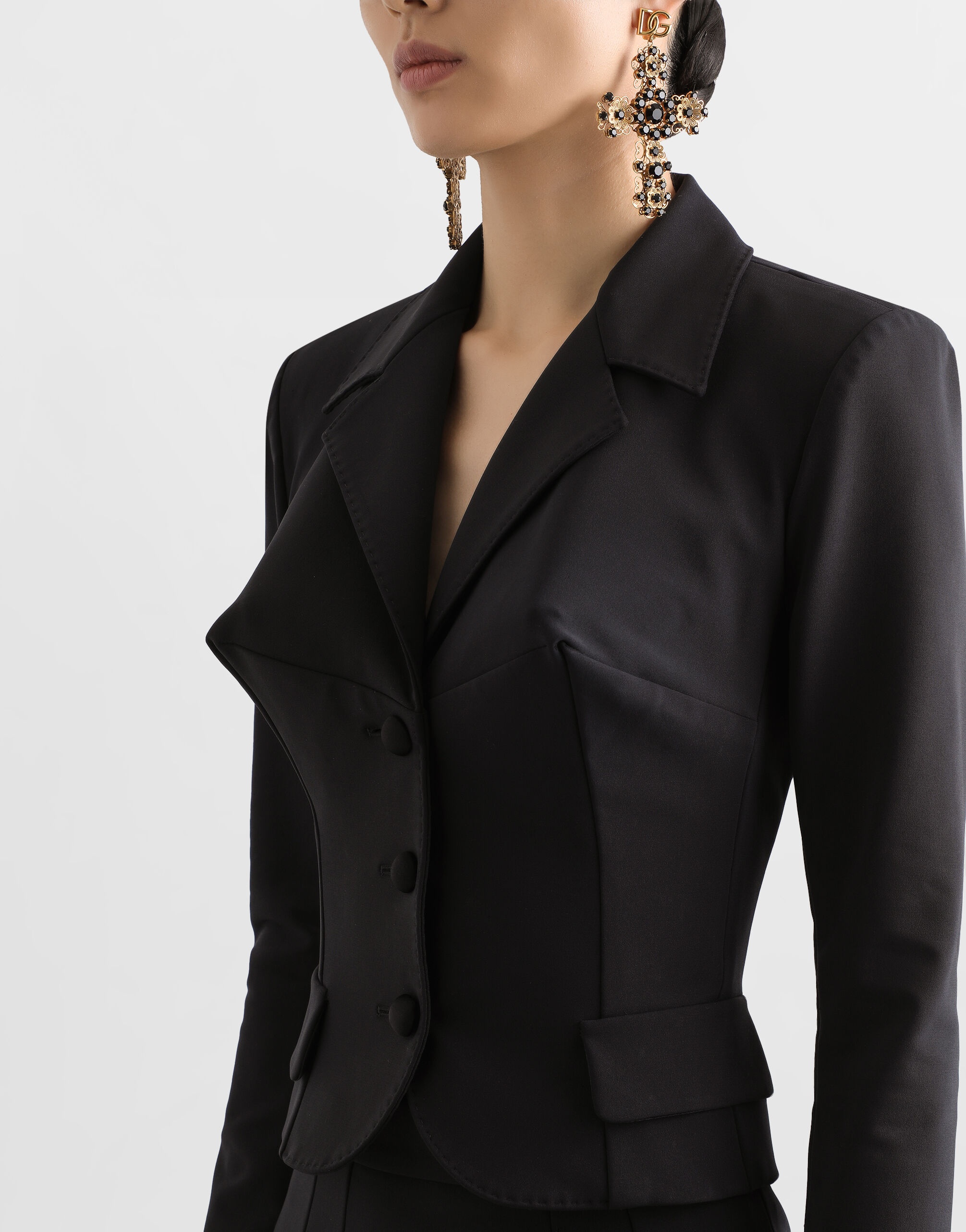 Short single-breasted technical cady jacket - 5