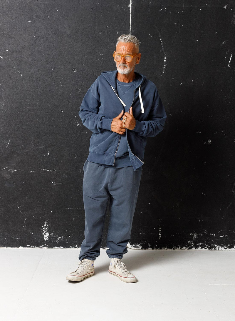 Embroidered Arrow Zip Hoodie in Navy 3