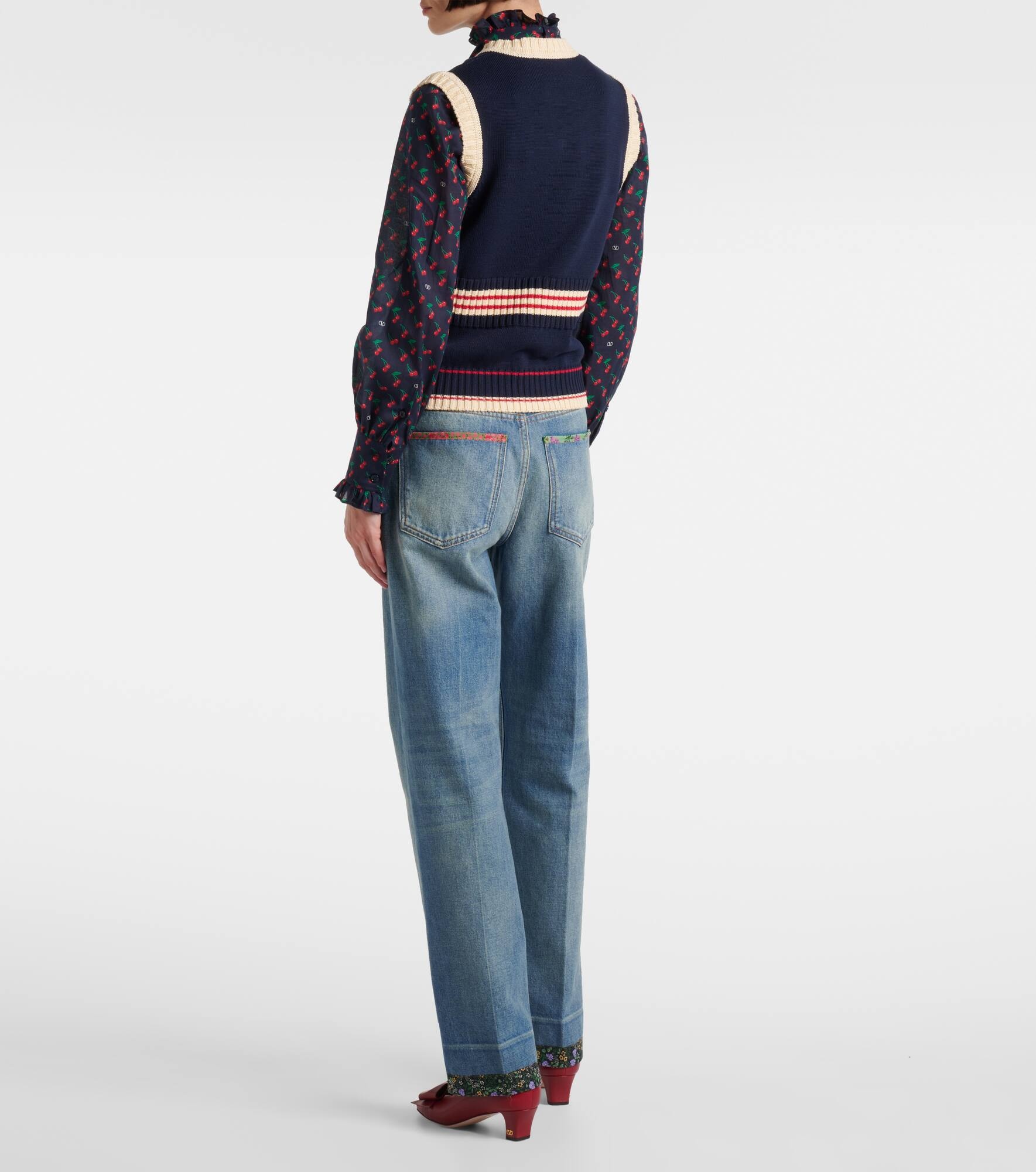 Chez Valentino cotton sweater vest - 3