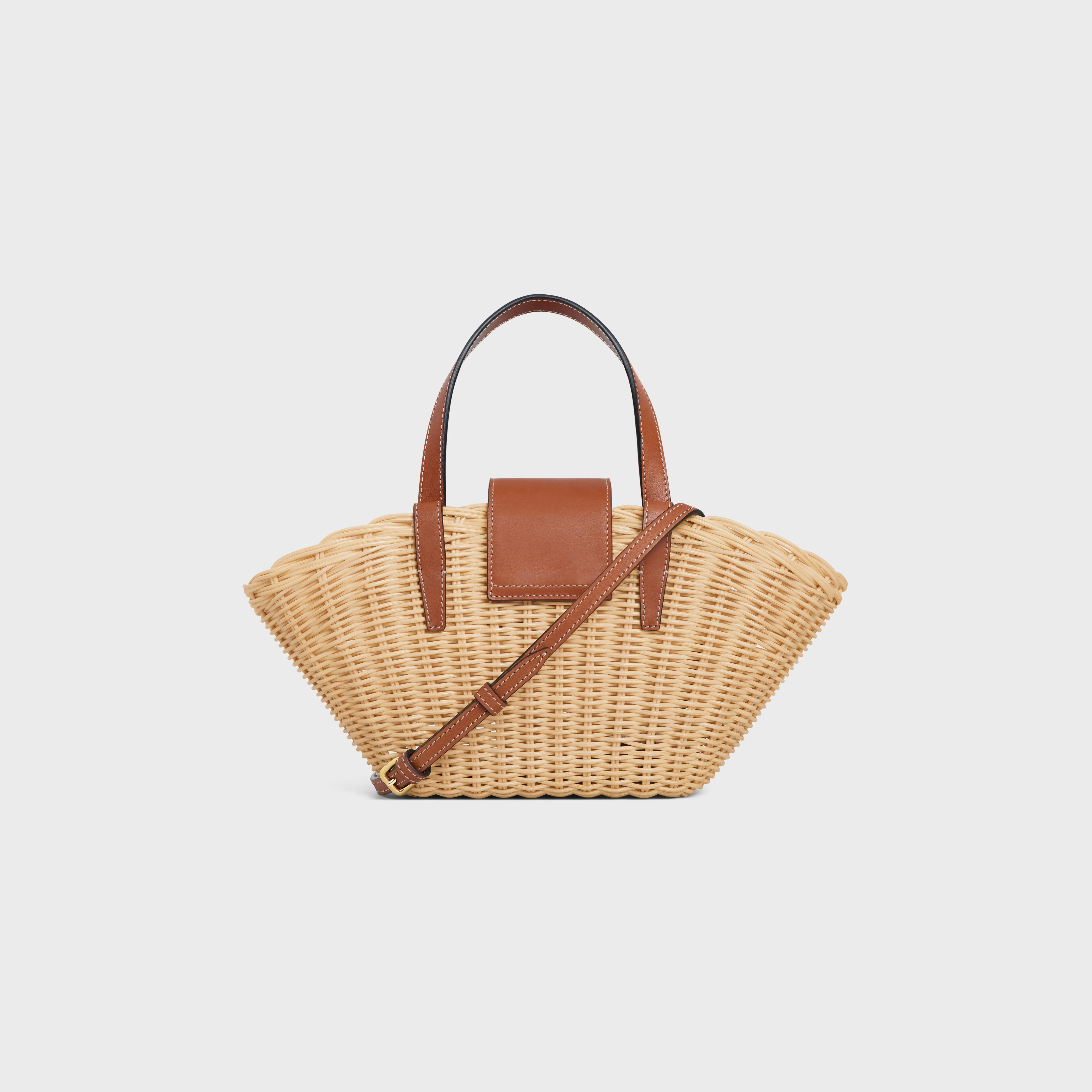 TEEN COUFFIN in WICKER AND NATURAL CALFSKIN - 3