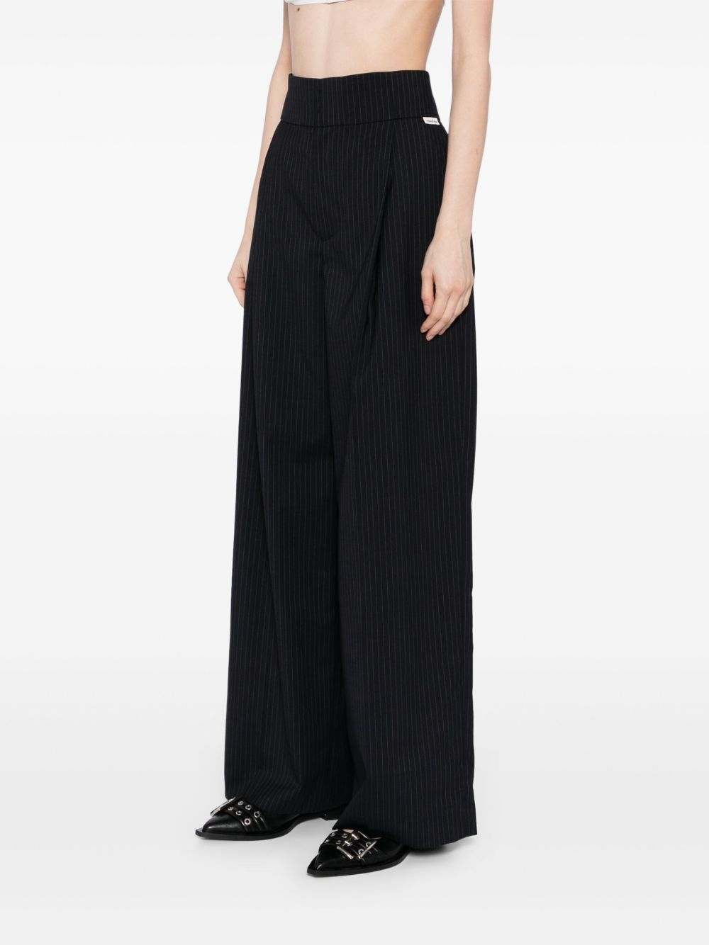 belted wide pants - 3