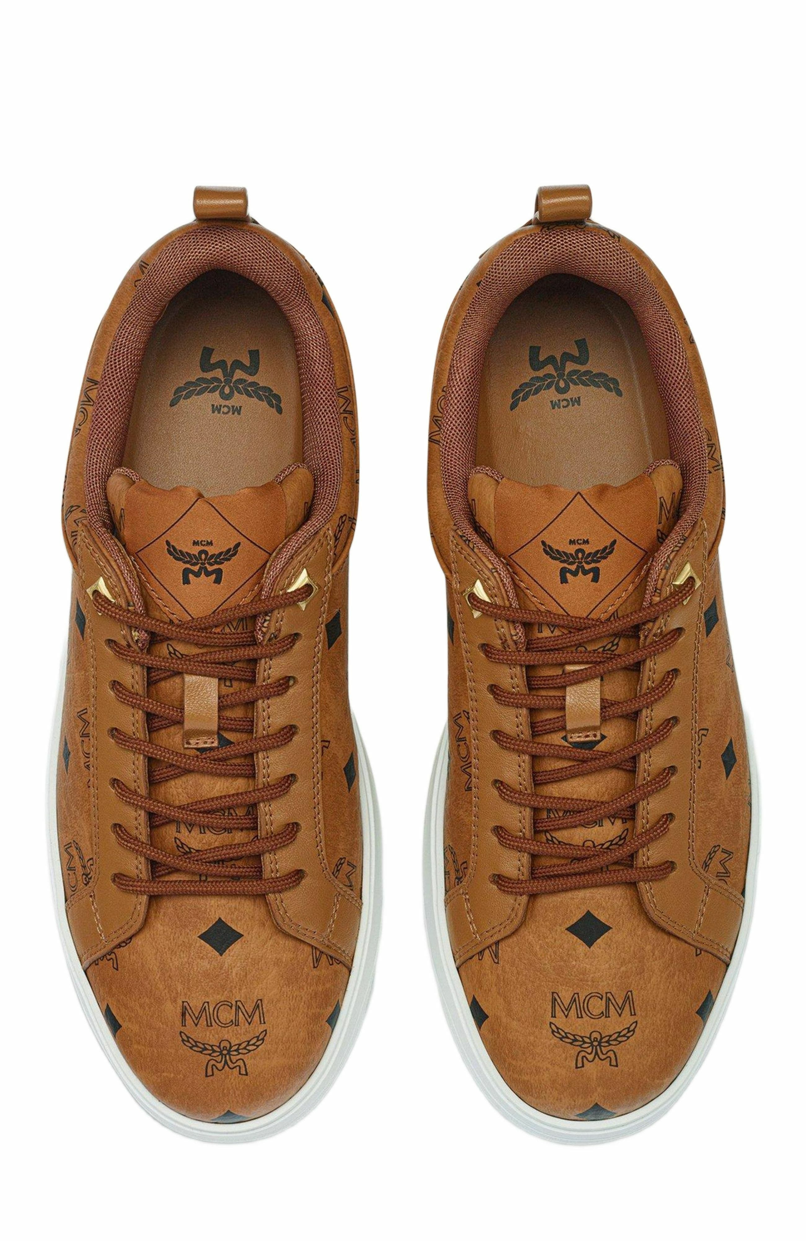 MCM Neo Terrain Lo Sneakers in Visetos in Cognac at Nordstrom - 5