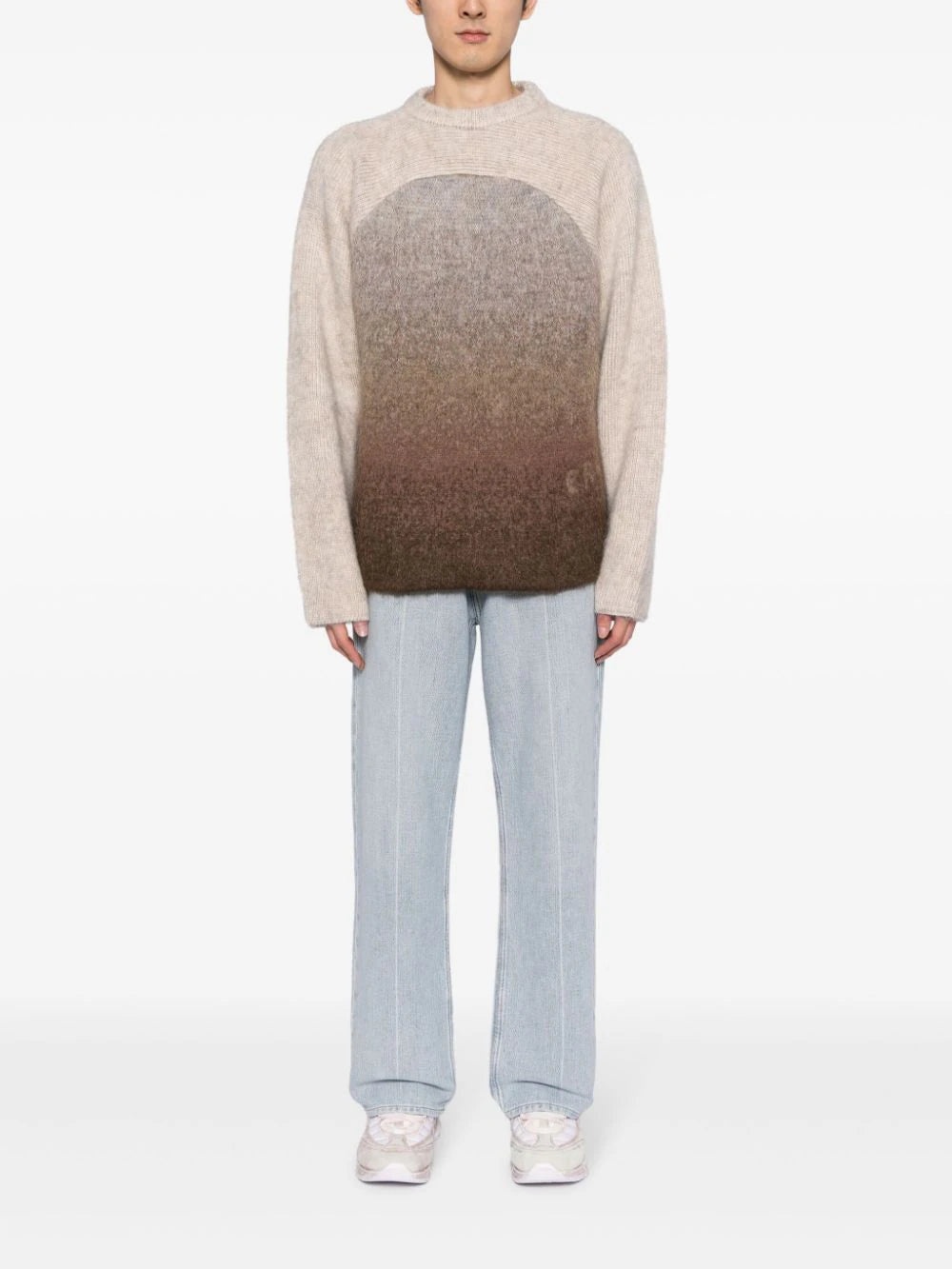 RAINBOW GRADIENT-EFFECT CREW-NECK JUMPER - 2