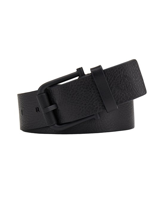 94772 TUMBLED LEATHER BELT BLACK - 1