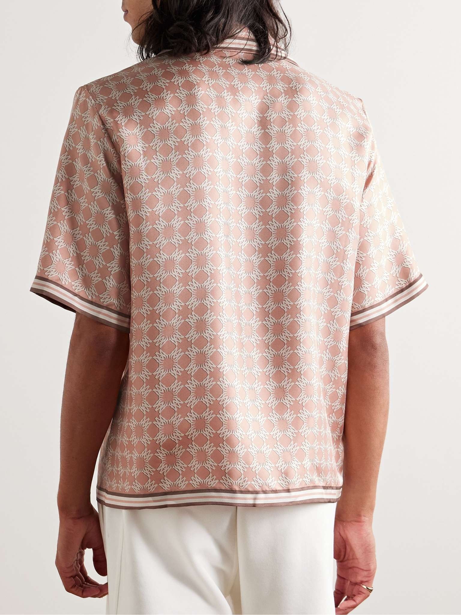 Camp-Collar Printed Silk-Twill Shirt - 3