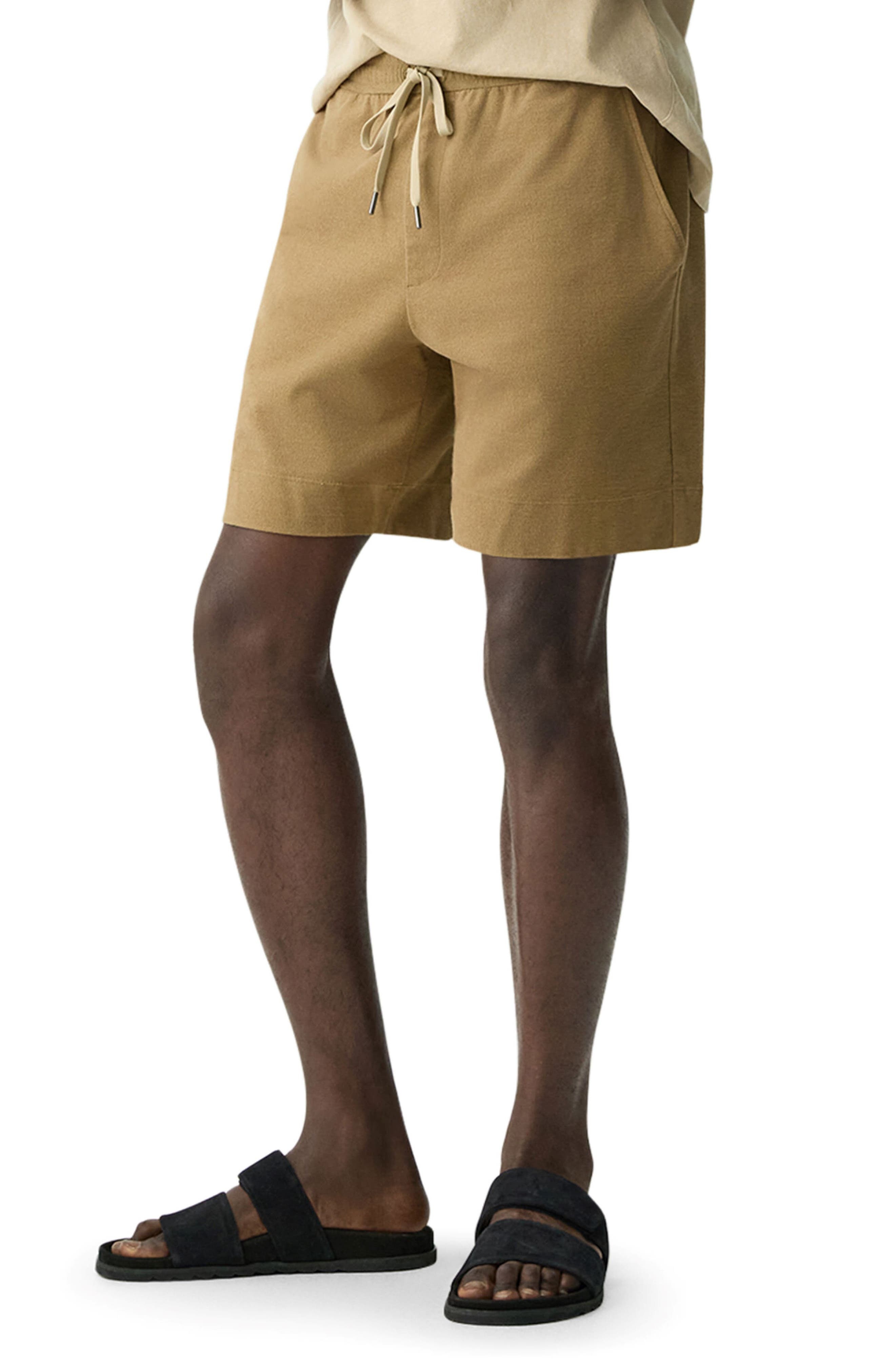 Theory Cotton Terry Cloth Drawstring Shorts in Dark Chino at Nordstrom - 3