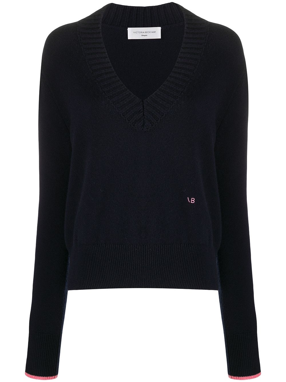 relaxed V-neck sweater - 1