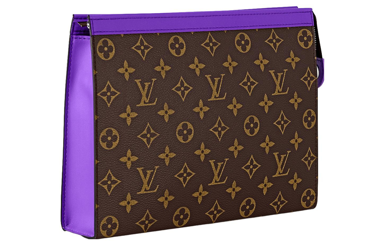 LOUIS VUITTON Pochette Voyage MM Monogram Macassar Canvas 'Violet' M82859 - 2
