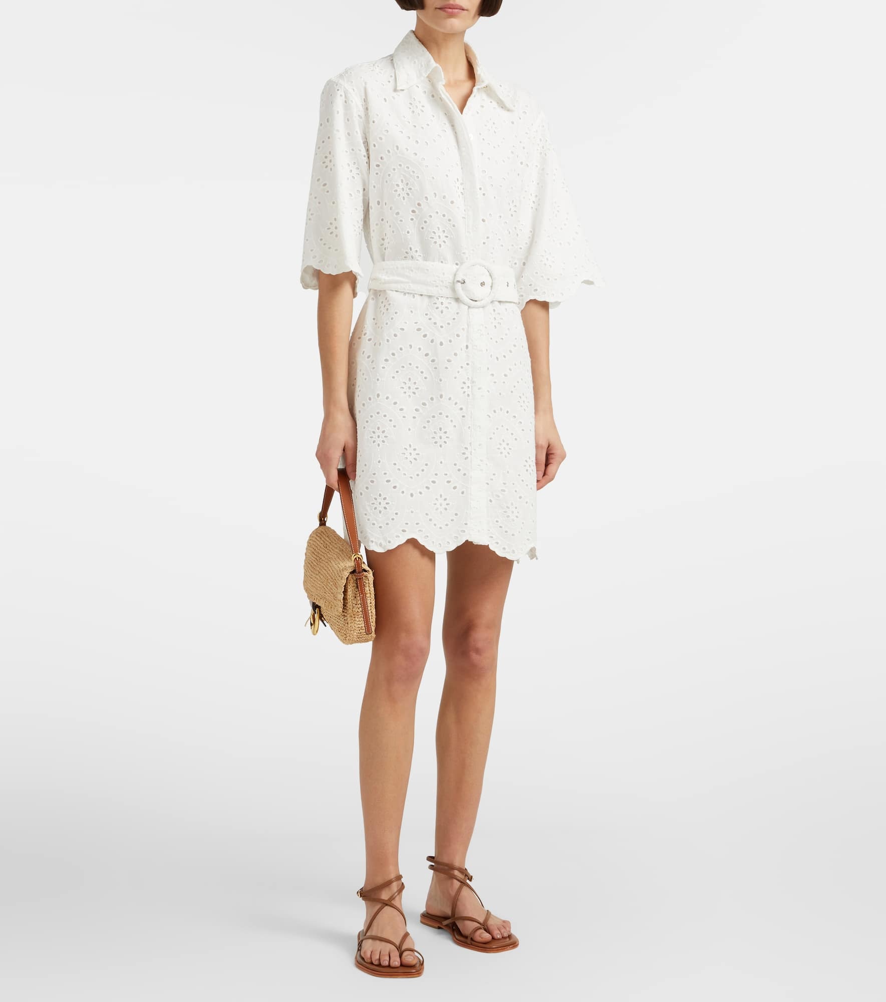 Elis cotton broderie anglaise minidress - 2