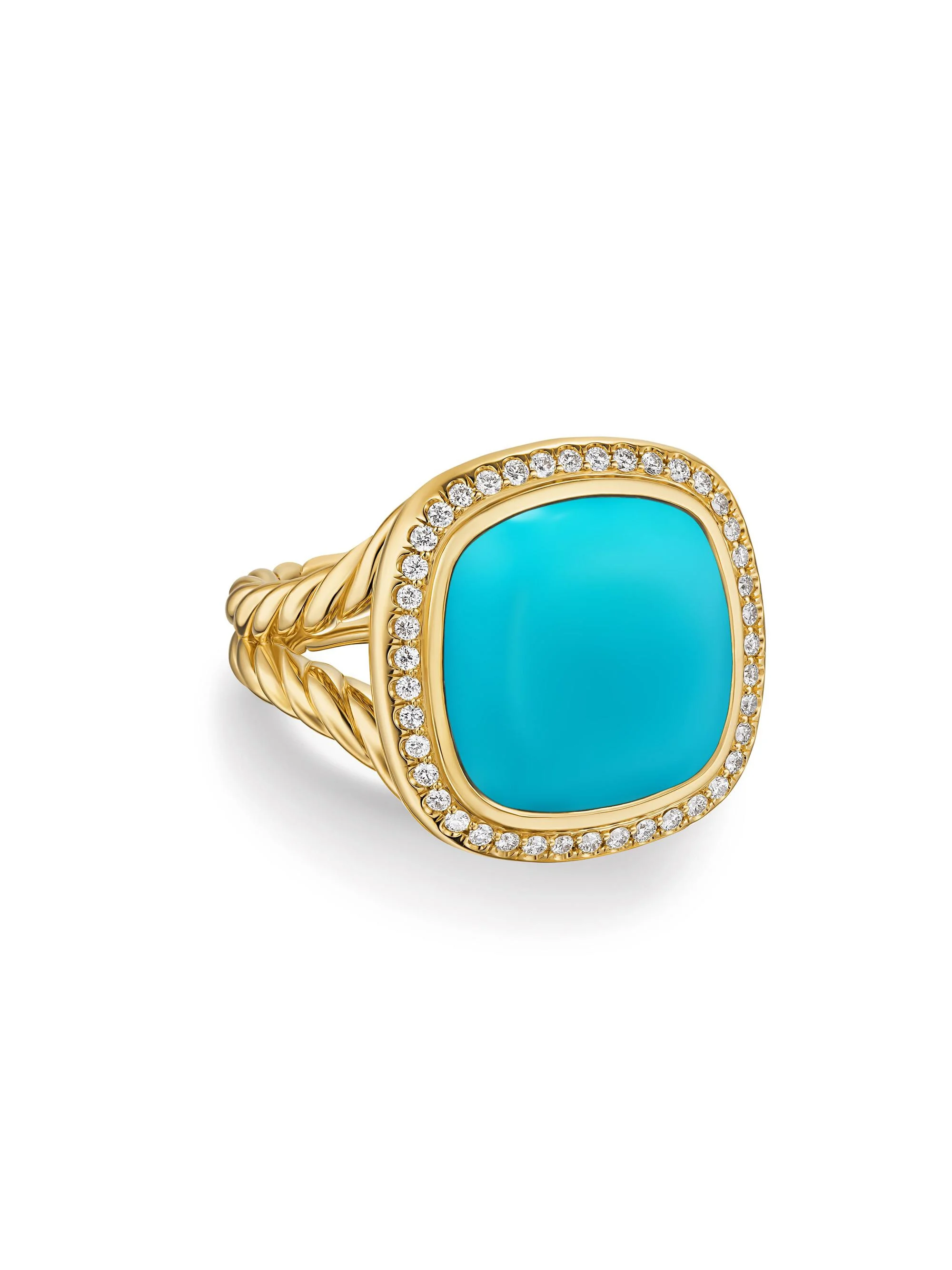 Women's Albion Ring in 18K Yellow Gold - Turquoise - 1