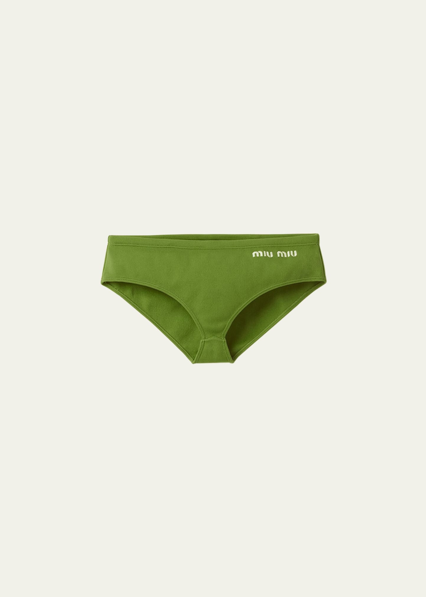 Logo-Embroidered Bikini Bottoms - 1