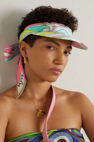 PUCCI Printed silk-twill visor outlook