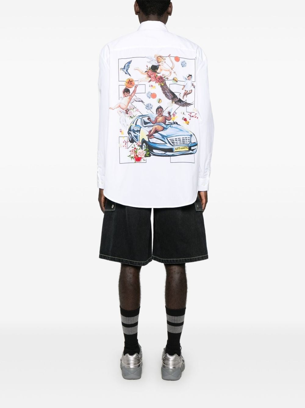 Off White Men `Fresco Arrow Popl` Overshirt - 2