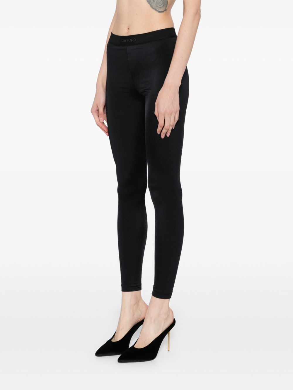 logo waistband leggings - 3