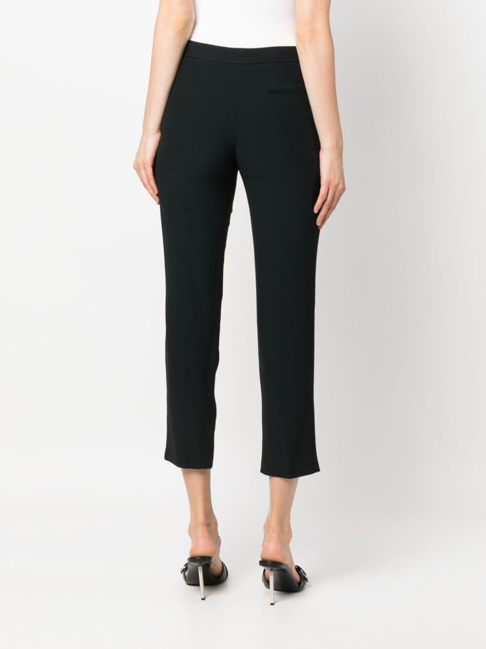 cropped straight-leg trousers - 4
