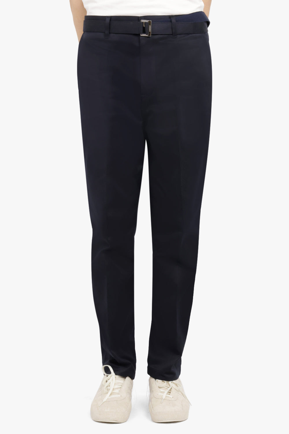 COTTON CHINO PANTS | NAVY - 4