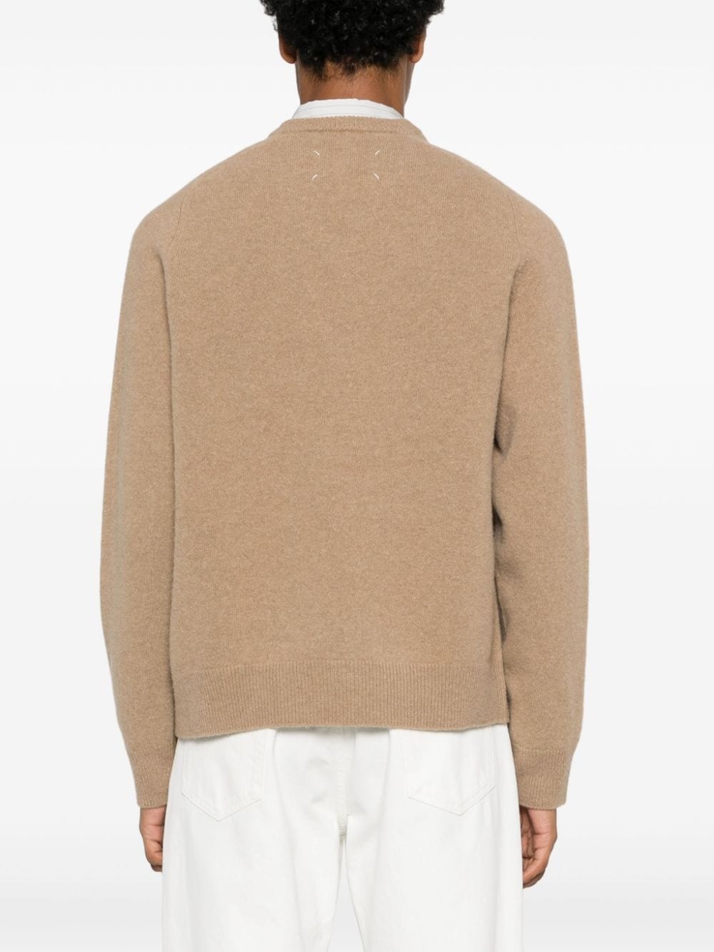V-neck wool jumper - 4
