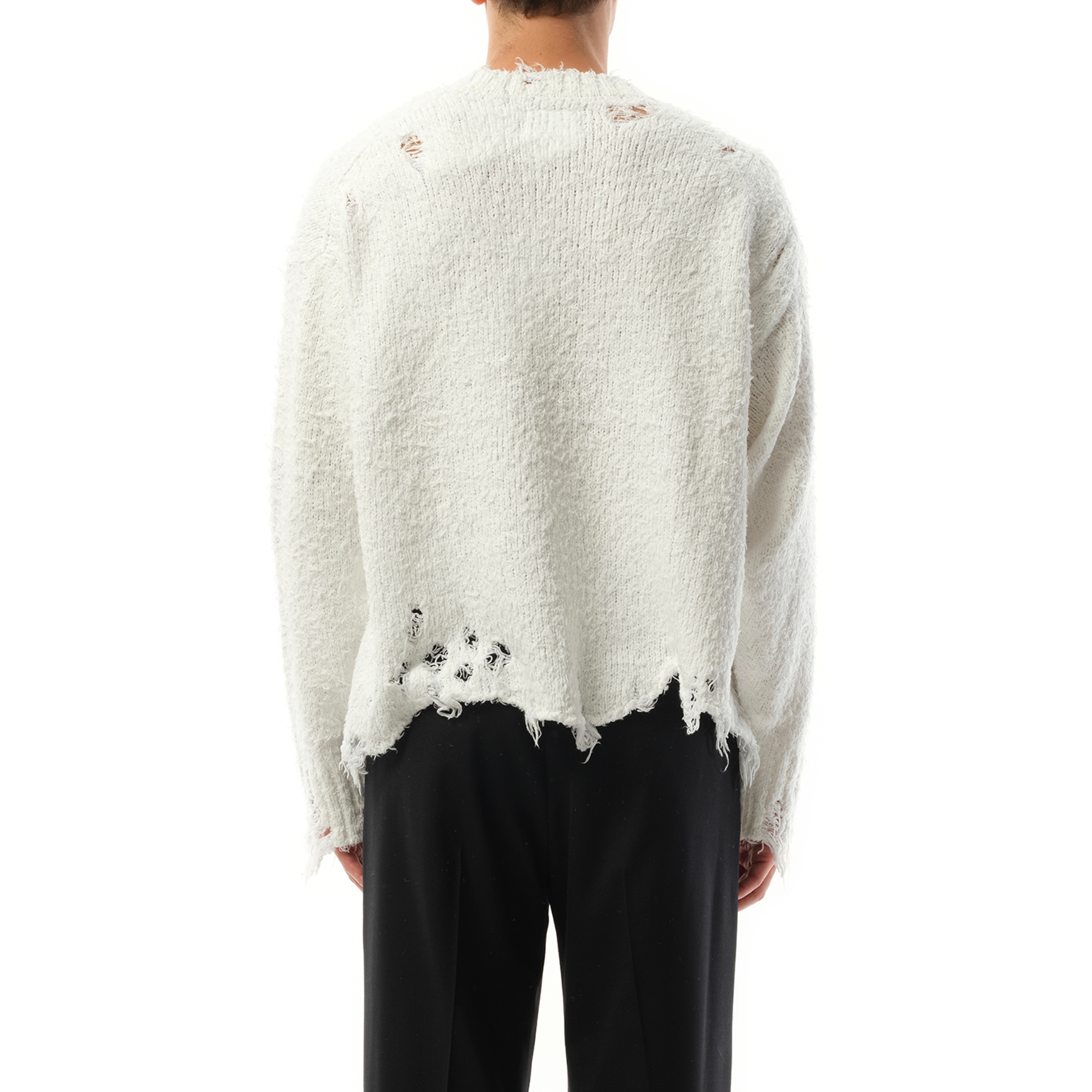 Airbrush Recycled Cotton Sweater in Ivory - 6