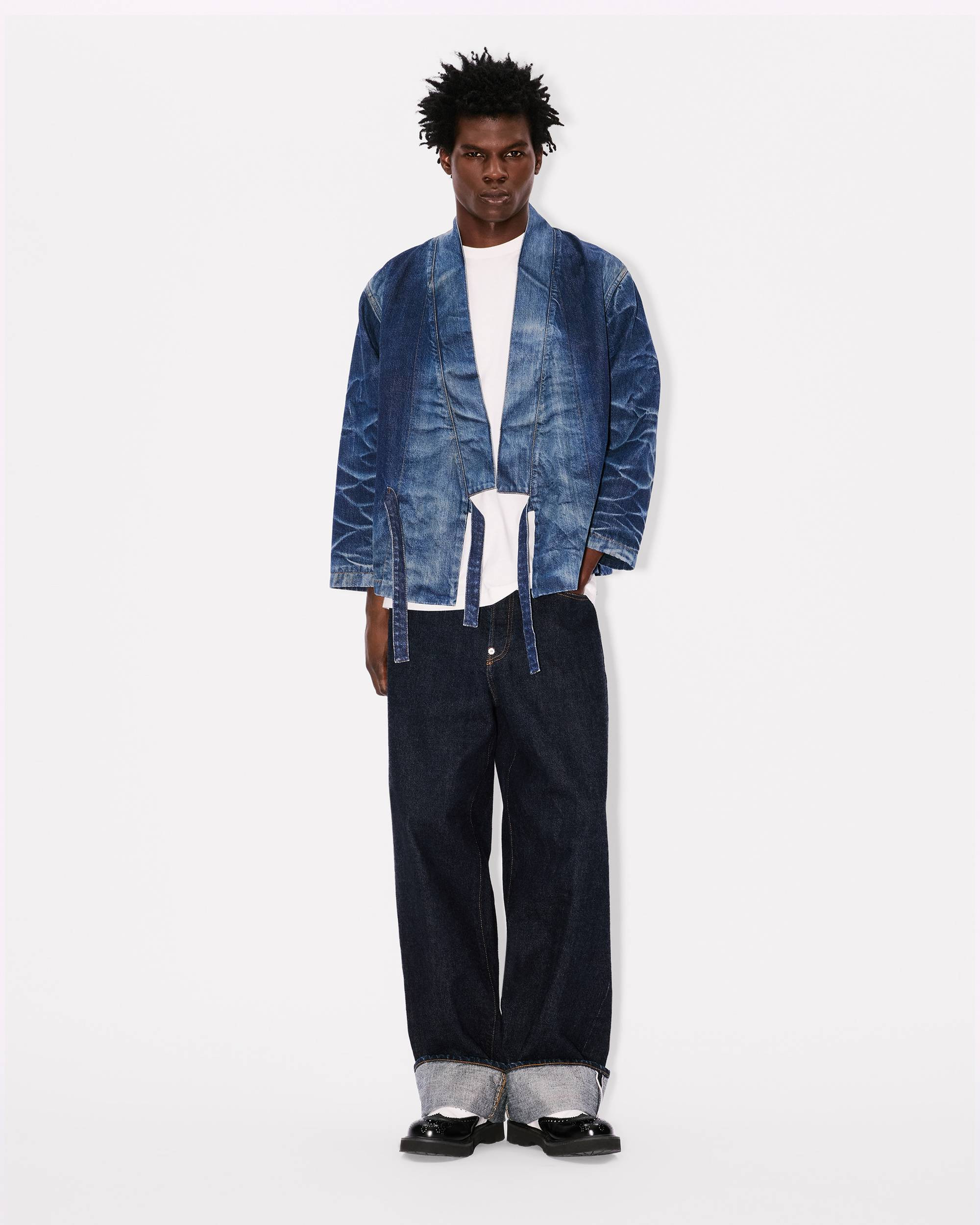 KENZO デニムジャケット M Bleached Blue KENZO Stone Bleach Workwear Jacket in Blue | notreshop