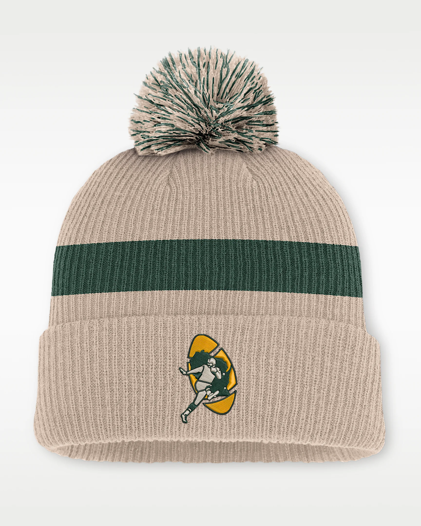 Green Bay Packers Rewind Peak Men's Nike NFL Cuffed Pom Beanie - 1